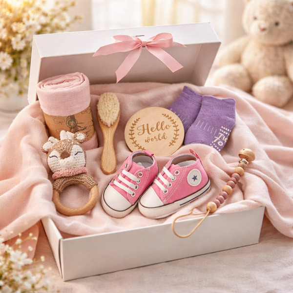 Paketek LUX Deklica – luksuzni darilni paket ob rojstvu deklice